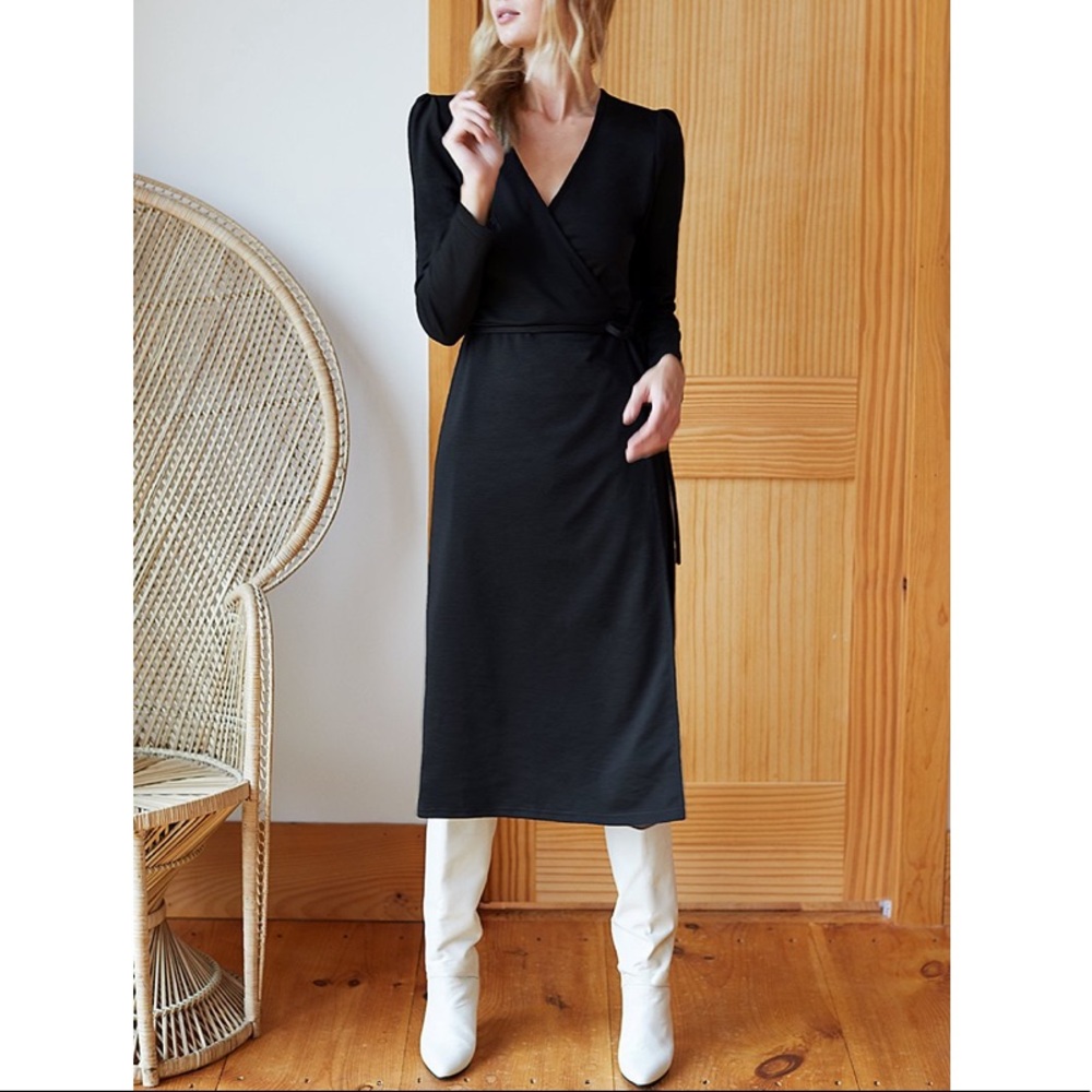 Emerson Fry Ballet Dress- Black Ponte